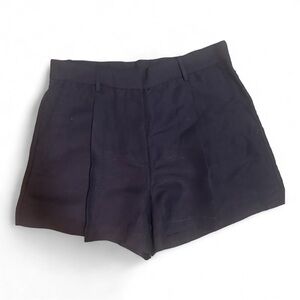 H&M Navy pleated shorts